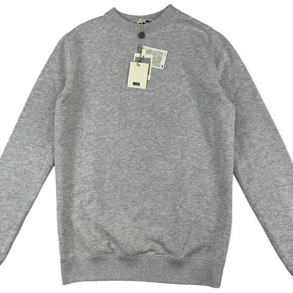 New Bulk Men L Large Grey Sweater Pullover Comfortable Long Sleeve Sweatshirt - Picture 2 of 10